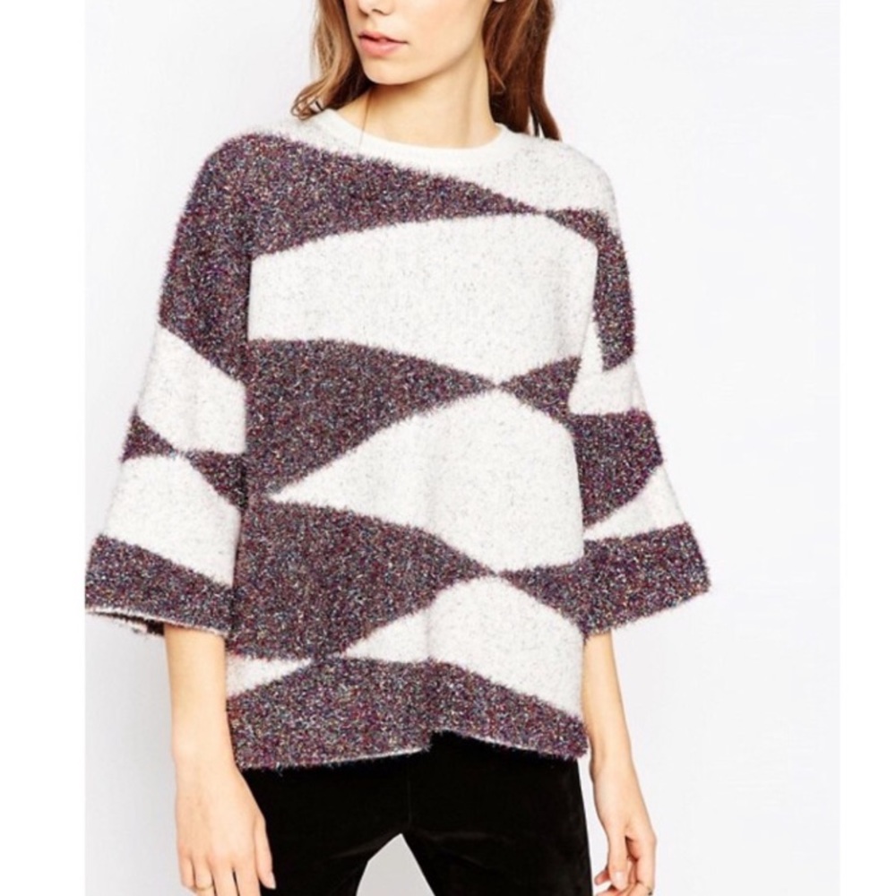 Anthropologie MOTH Sparkling Glitter Sweater